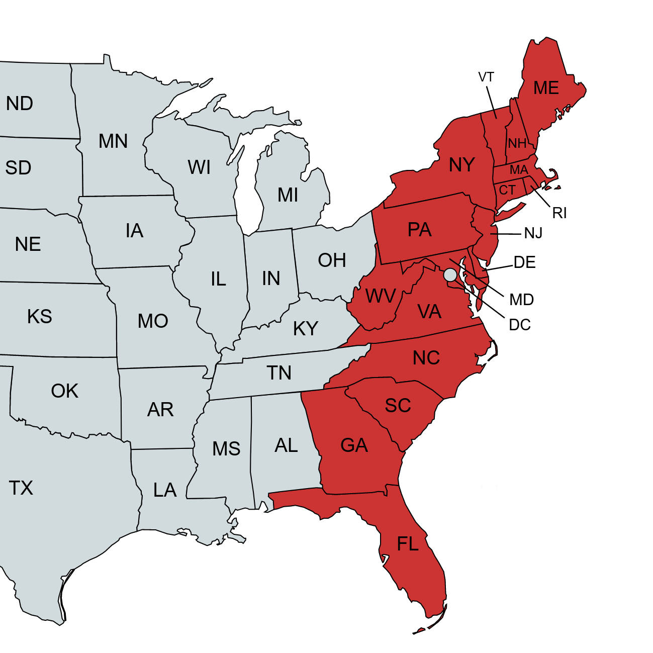 Service area map